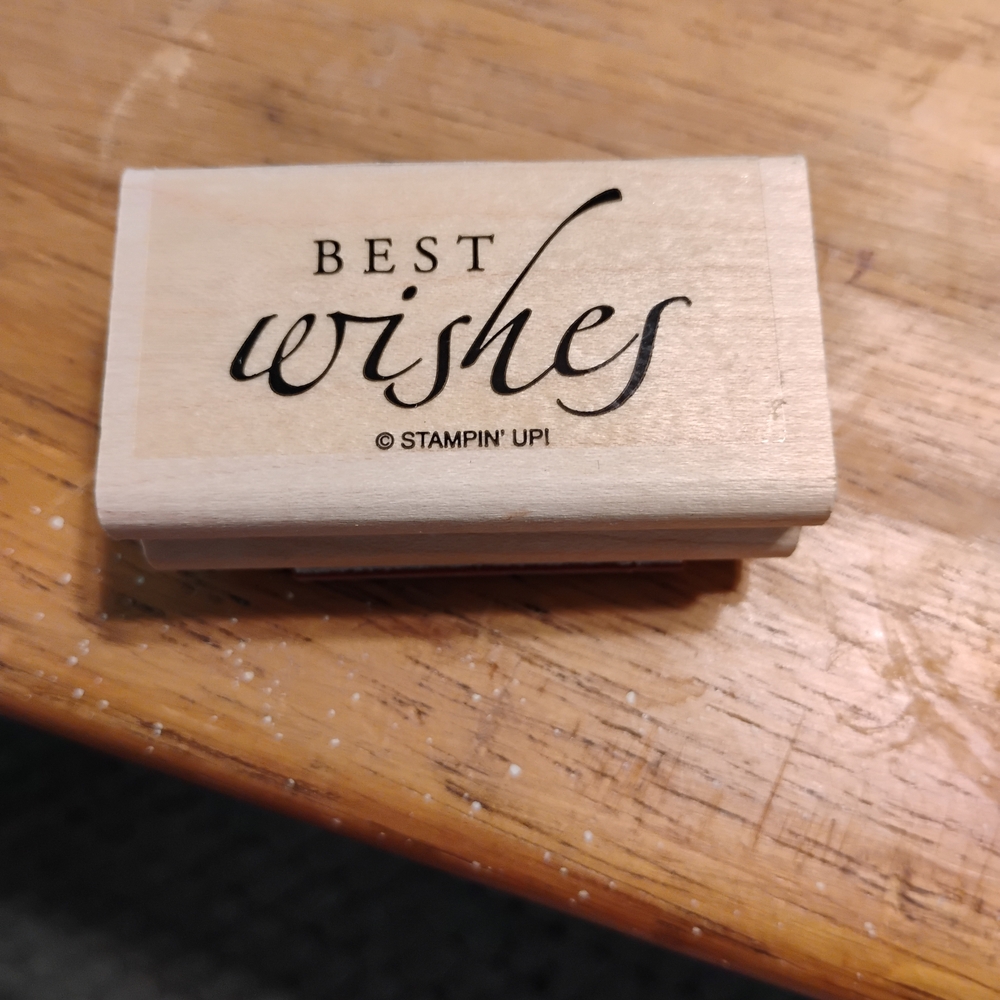 Stampin' Up! Best Wishes Wooden Stamp